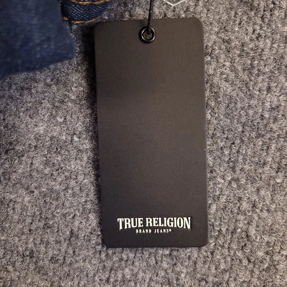 NWT‎ True Religion Ricky Big T Relaxed Straight 36x34 Mid Rise Stretch $199 MSRP